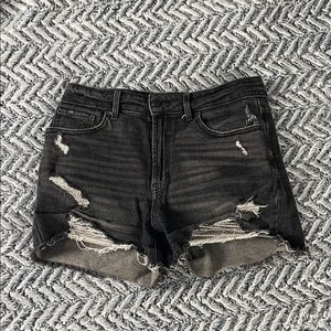 No Boundaries Black Ripped Jean Shorts